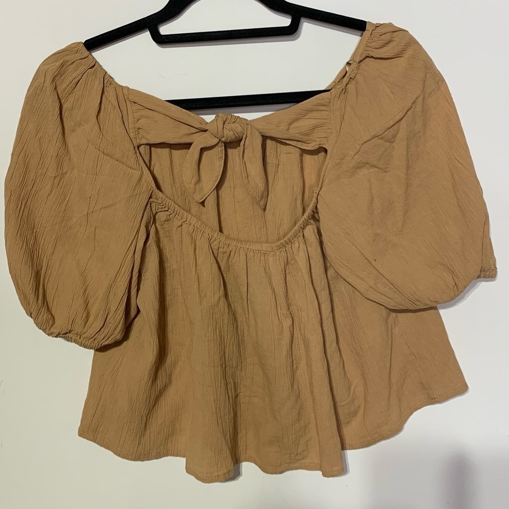 Old Navy XS Oversized Knot Back Bubble Blouse